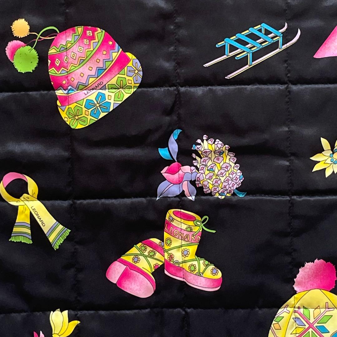 極美品★LEONARD レオナールスポーツ リバーシブル 中綿入りベスト ジレ