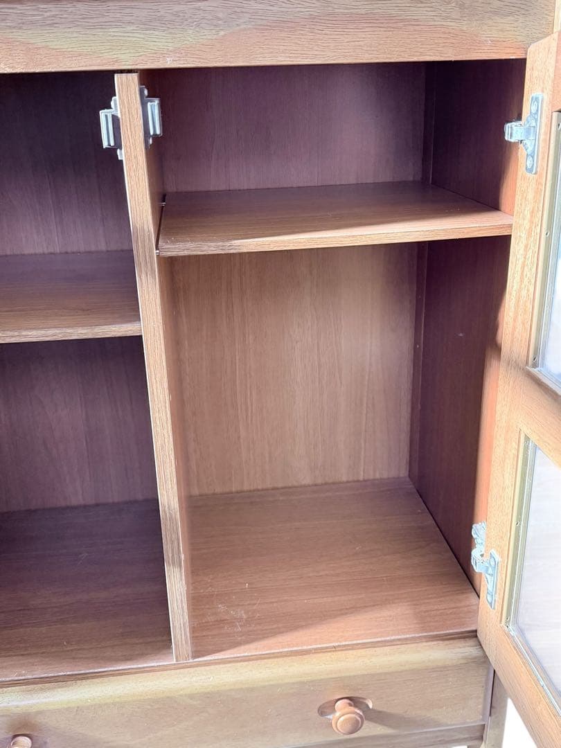 オールドカリモク karimoku キャビネット収納 彫刻 希少