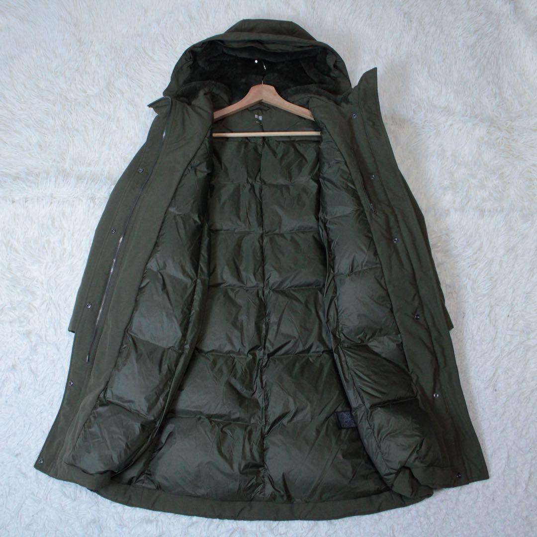 UNIQLO ユニクロ ウルトラウォームハイブリッドダウンロングコート オリーブ