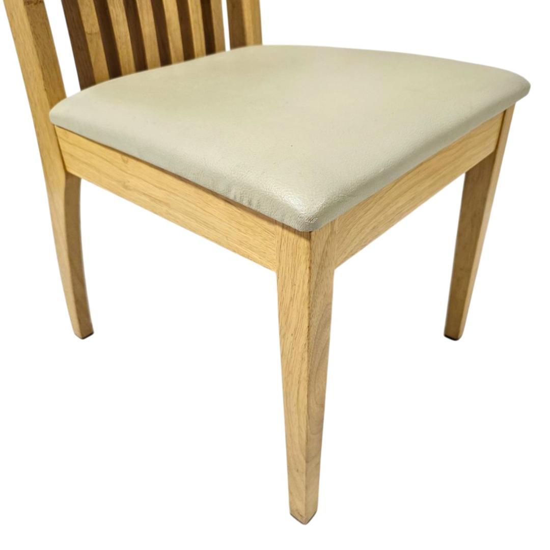 関家具 ダイニングチェア ハイバック 曲木スリット 木製 ナチュラル×合皮座面