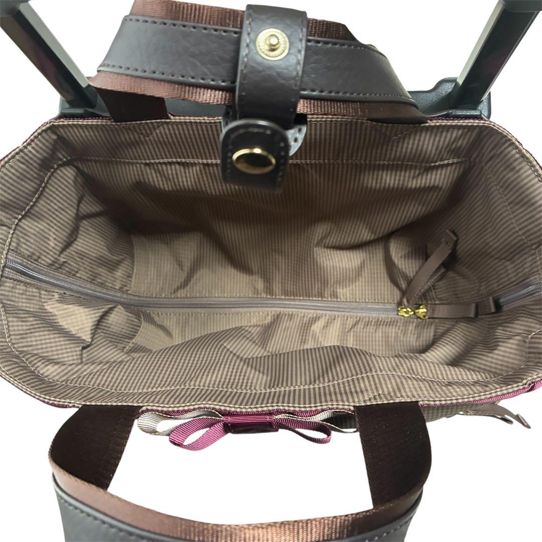 SWANY ルバンド キャリーバッグ カート リボン グレージュ キャリーケース