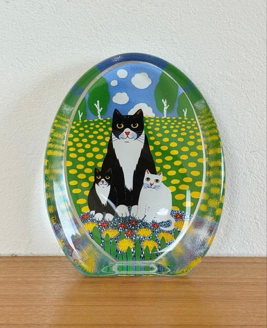  ネコのガラスカード \