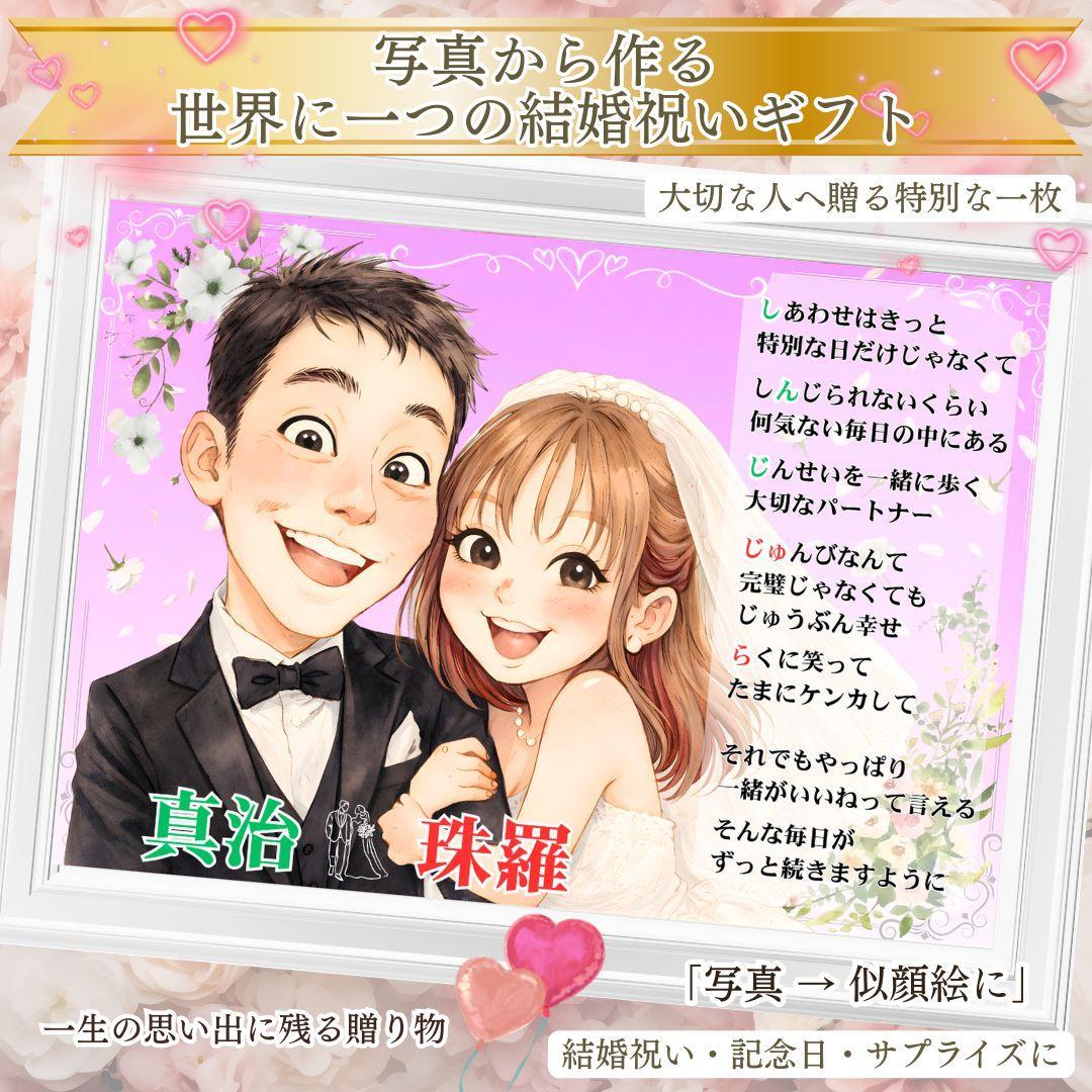 還暦・古希・米寿祝いに｜感謝が伝わる 似顔絵オーダー 名前ポエム 名前詩