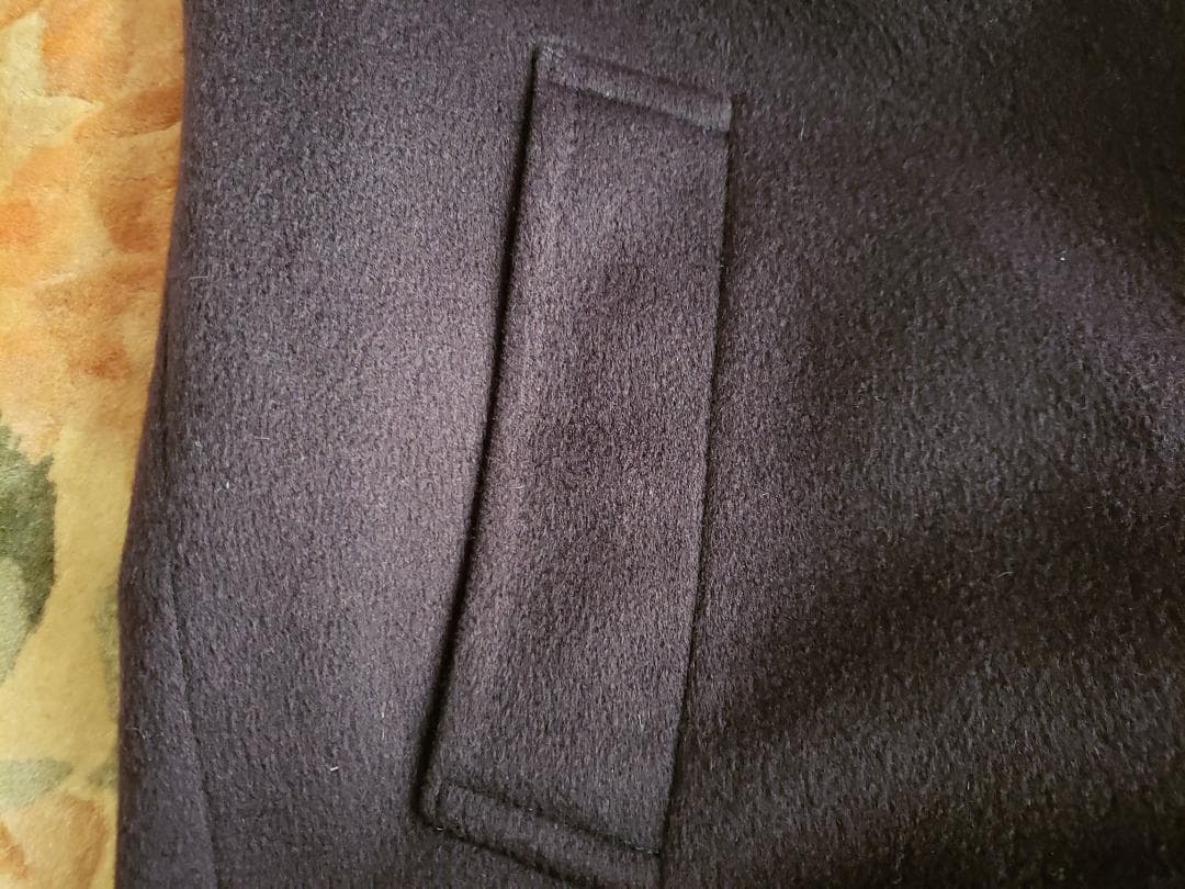 アクアスキュータム Pure Cashmere ステンカラーコート M-L 濃紺