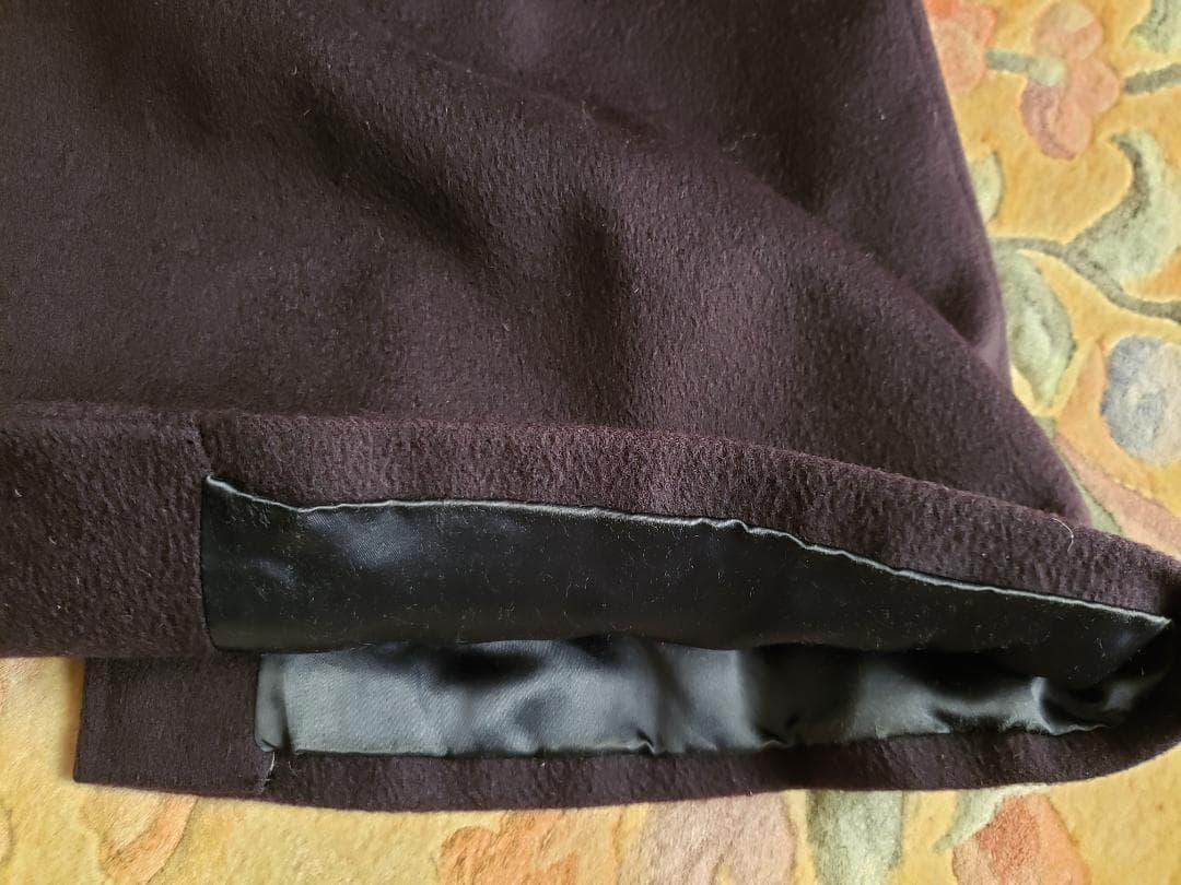 アクアスキュータム Pure Cashmere ステンカラーコート M-L 濃紺