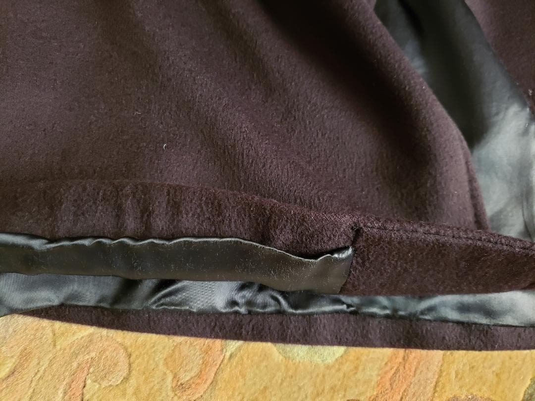 アクアスキュータム Pure Cashmere ステンカラーコート M-L 濃紺