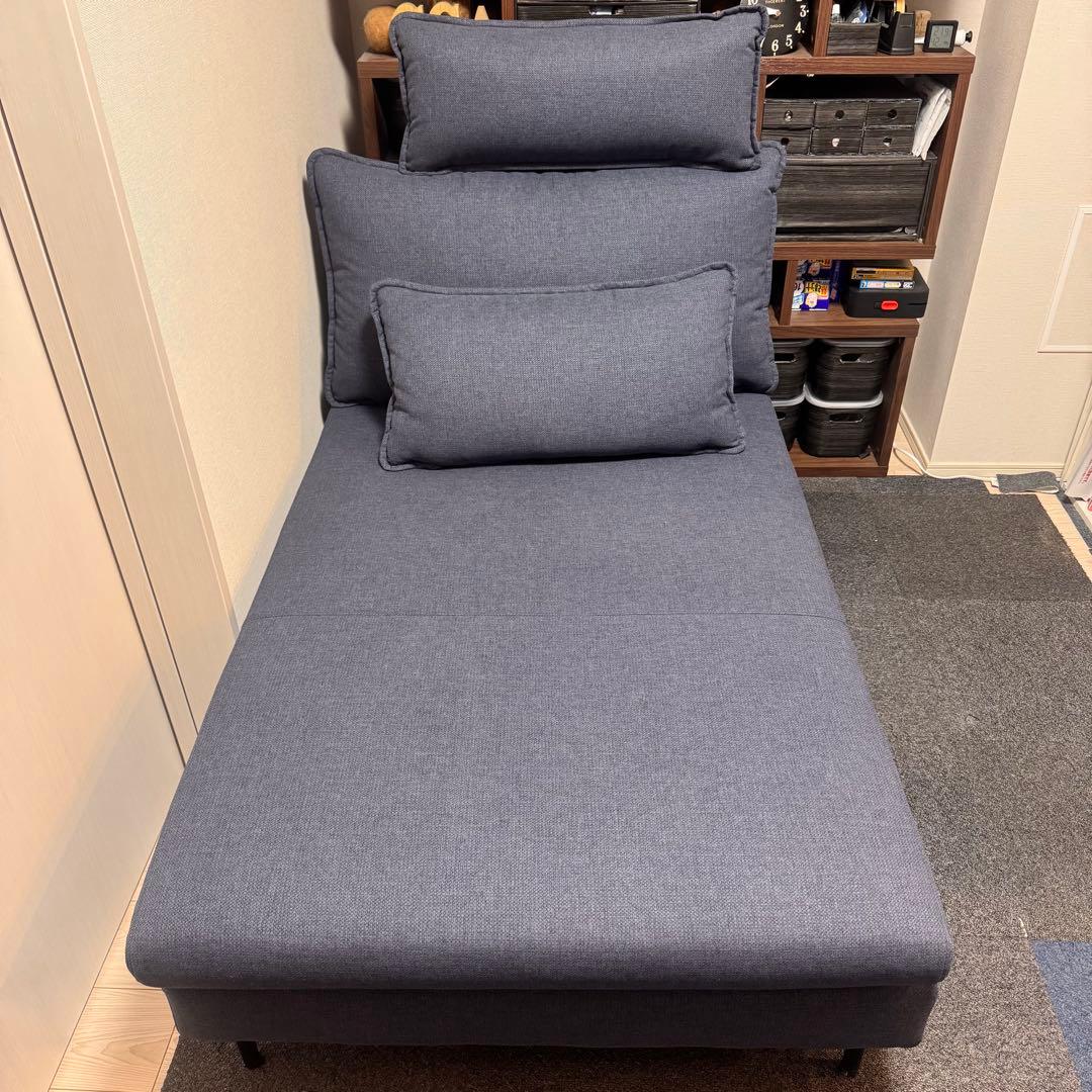 【美品】ニトリ ソファー MS01 シェーズ ロング肘なし Nシールド DBL