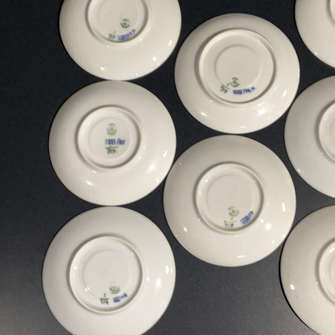 カップ＆ソーサー10客　ブルーフルーテッド　ハーフレース　6R0860ダ