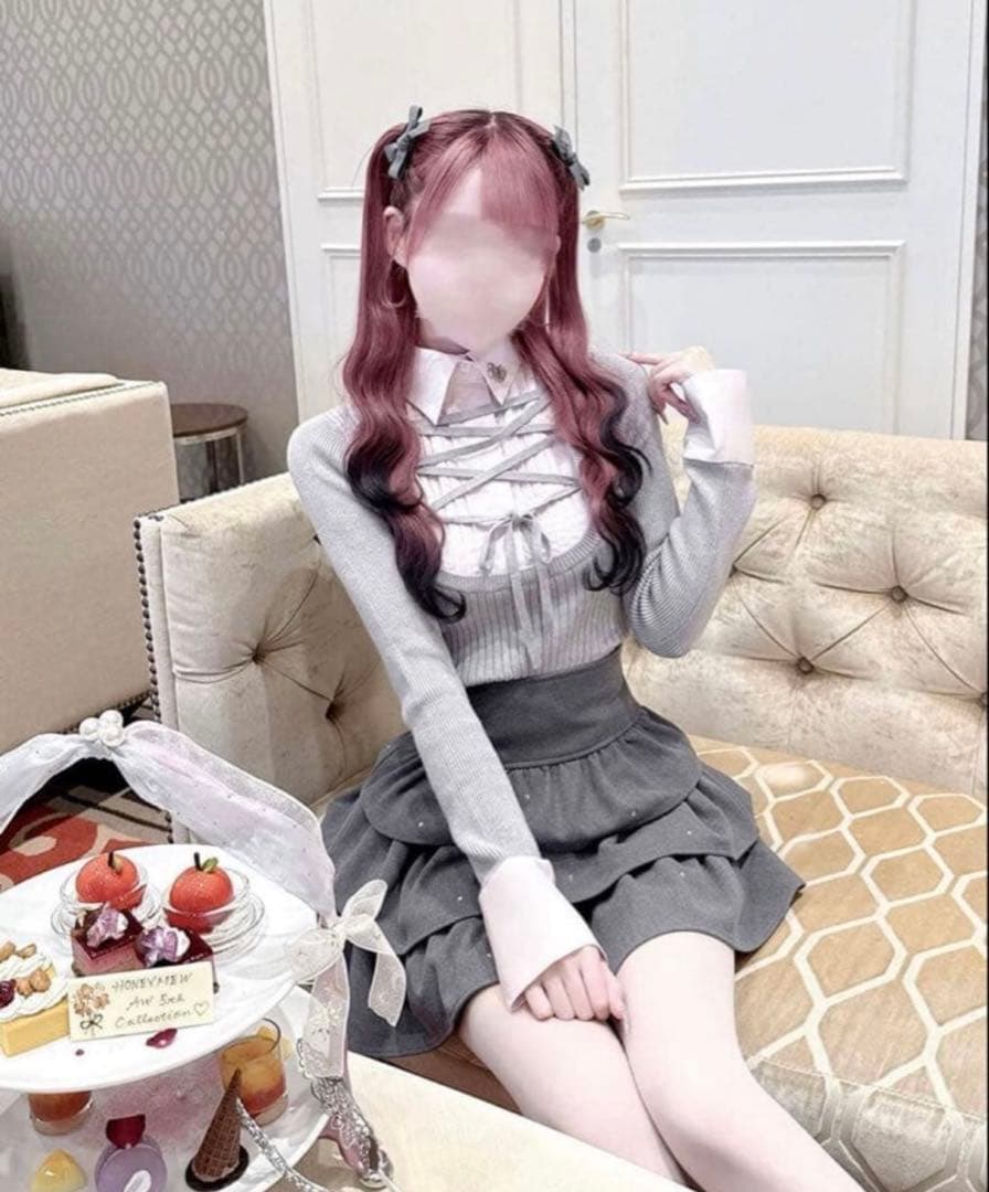 HONEYMEW ハニーミュウ レースアップドッキングトップス