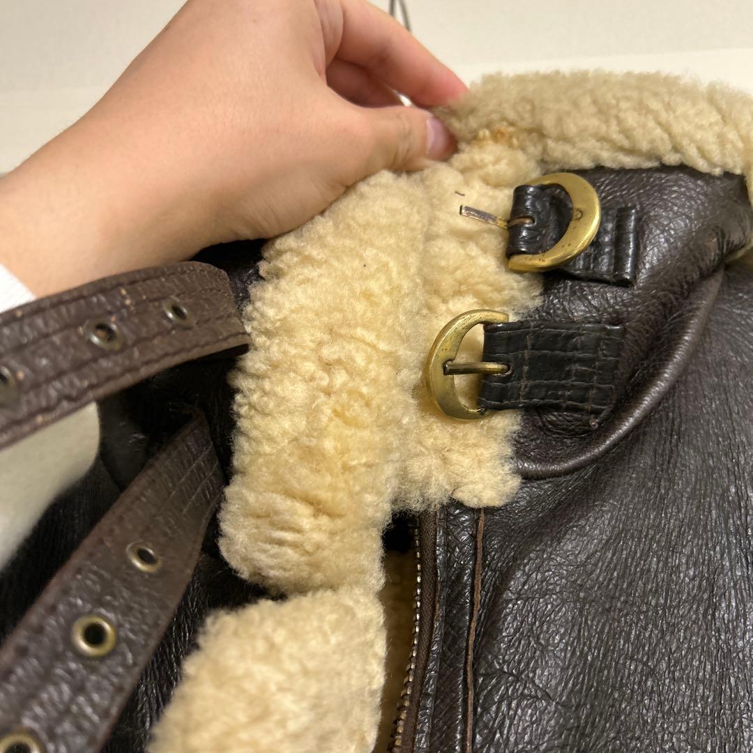 【RAF USNAVY AIR FORCE】ムートンフライトジャケット42