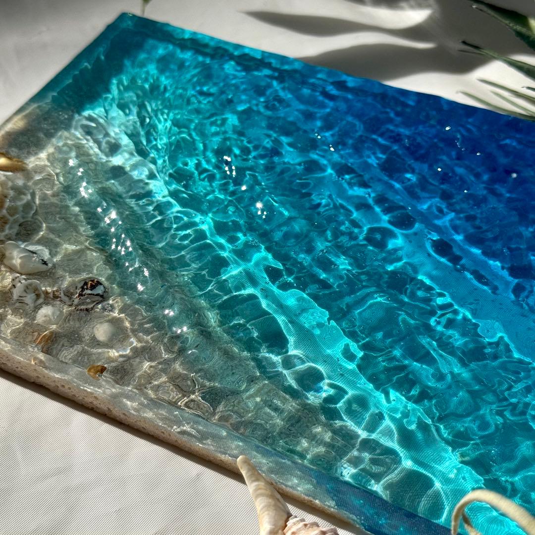 海の置き物　インテリアアート　オーシャンアート　南国　珊瑚　貝殻