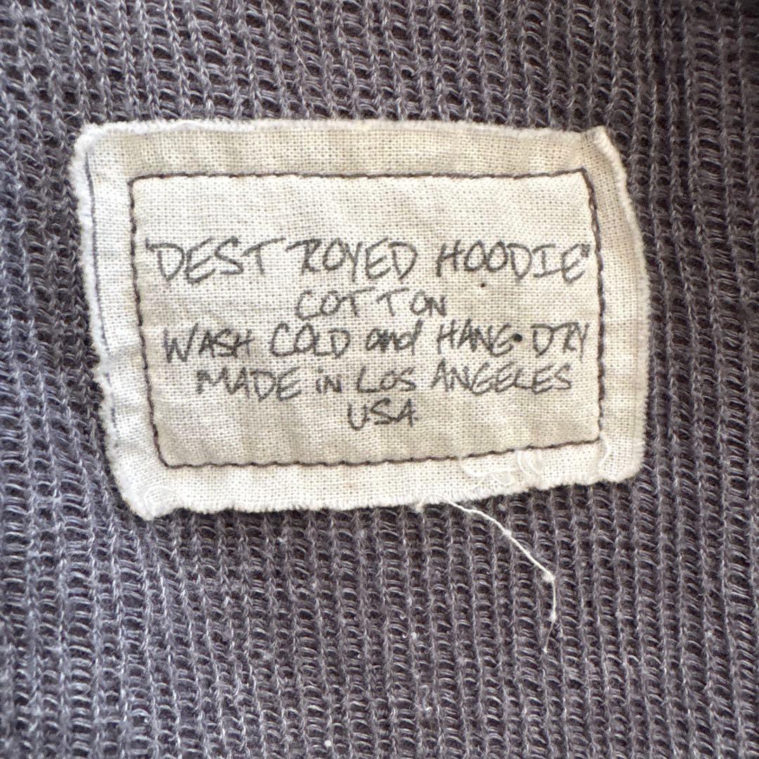 グレッグローレン スウェット　ダメージ加工パーカー 襤褸　ビンテージ　グレー