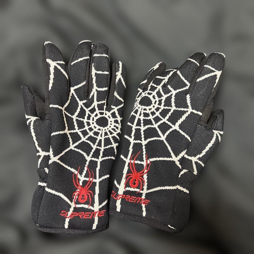 SUPREME SPYDER手袋 ブラック
