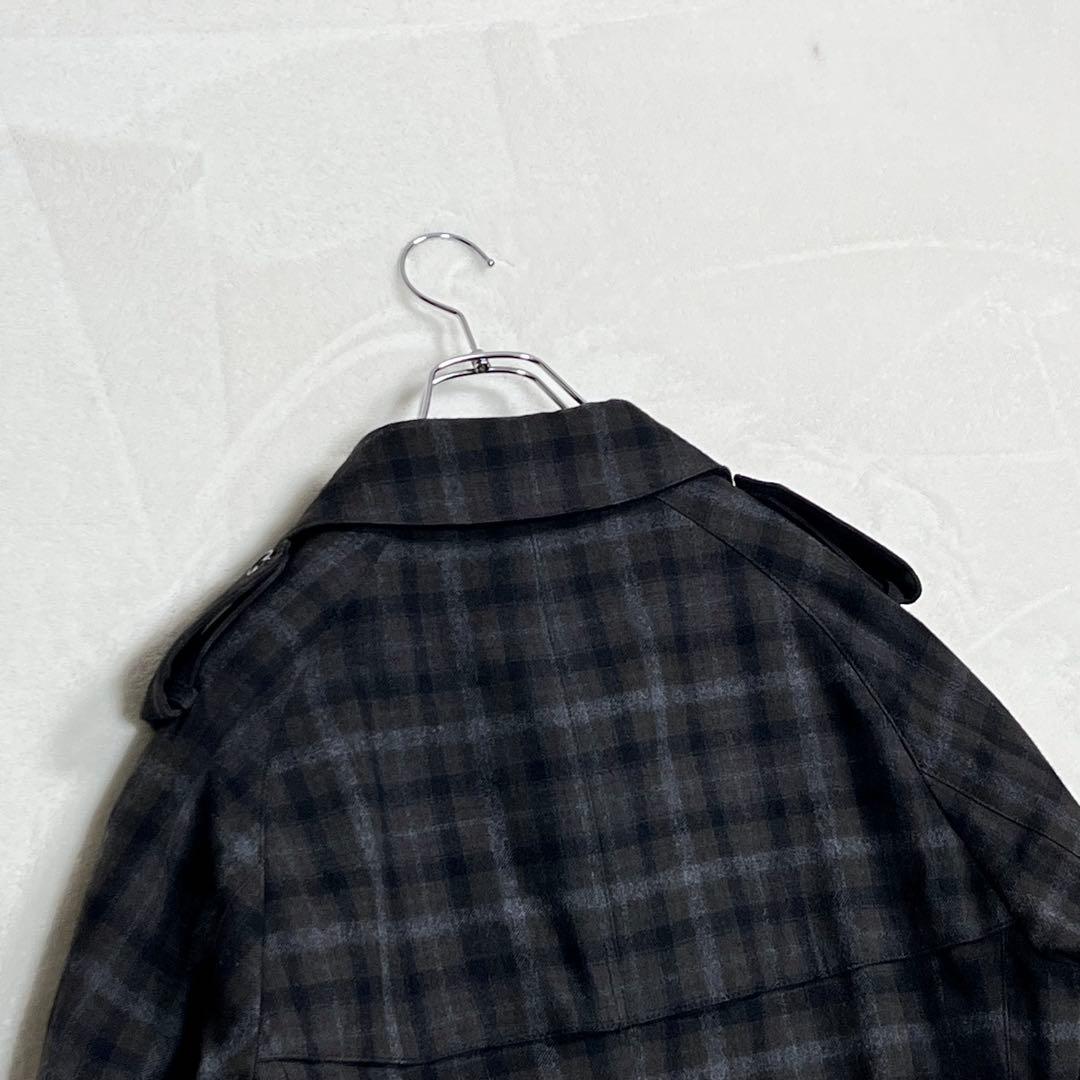 美品『マッキントッシュ フィロソフィー』チェックトレンチコート 中綿キルティング