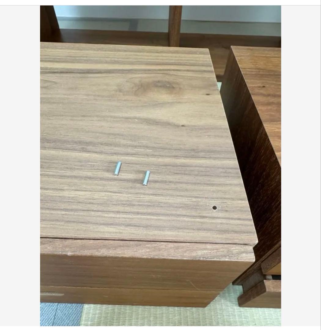 無印良品 スタッキングチェスト・引出し・2段　2セット　ウォールナット