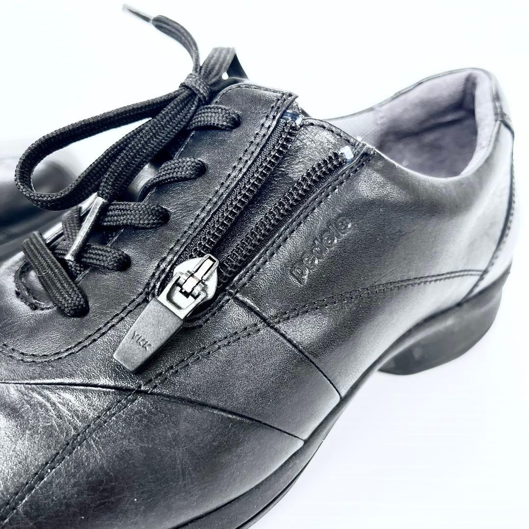 極美品✨ アシックス ペダラ ウォーキングシューズ 黒 23cm サイドジップ