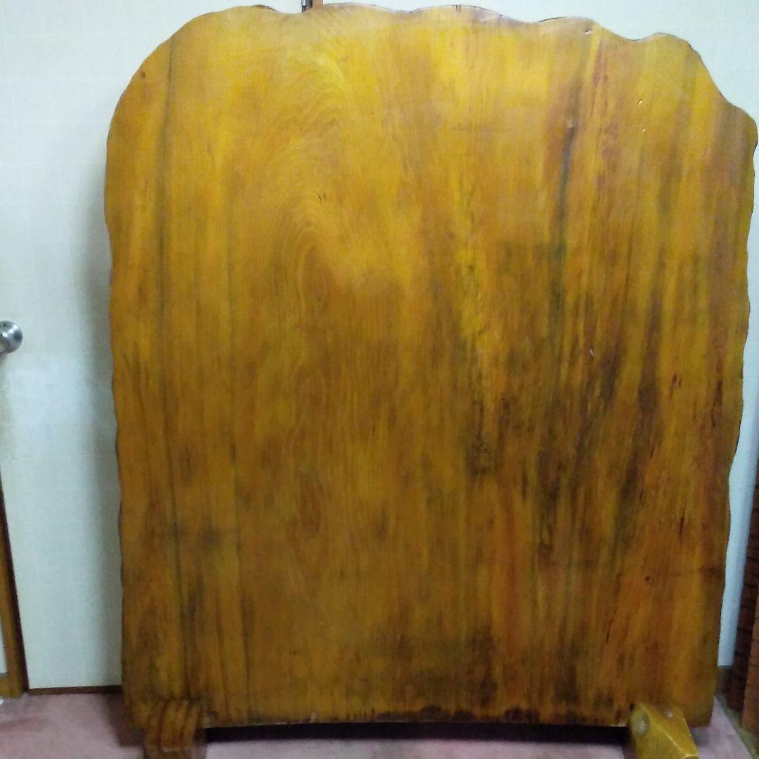 【大型衝立】① 木彫り 一体彫り 虎 鷲 アンティーク