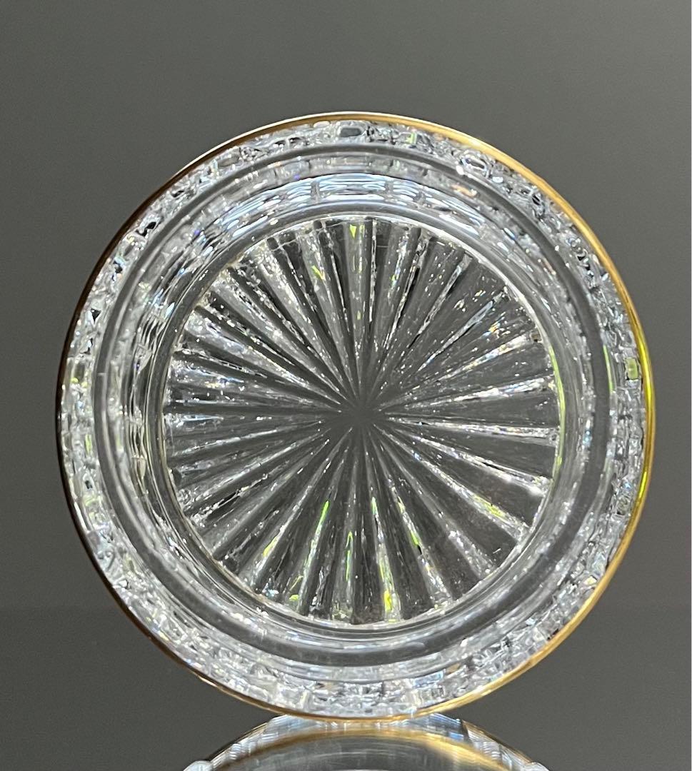 Baccarat バカラ/珍型 刻印有 金彩装飾 ディアマン・ピエーリー　蓋物