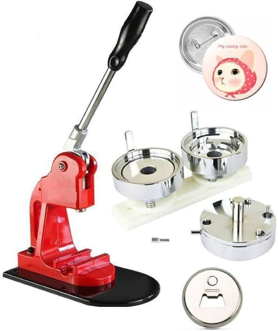 缶バッチメーカー 缶バッジキット 32mm 素材500個付き ハンドメイド