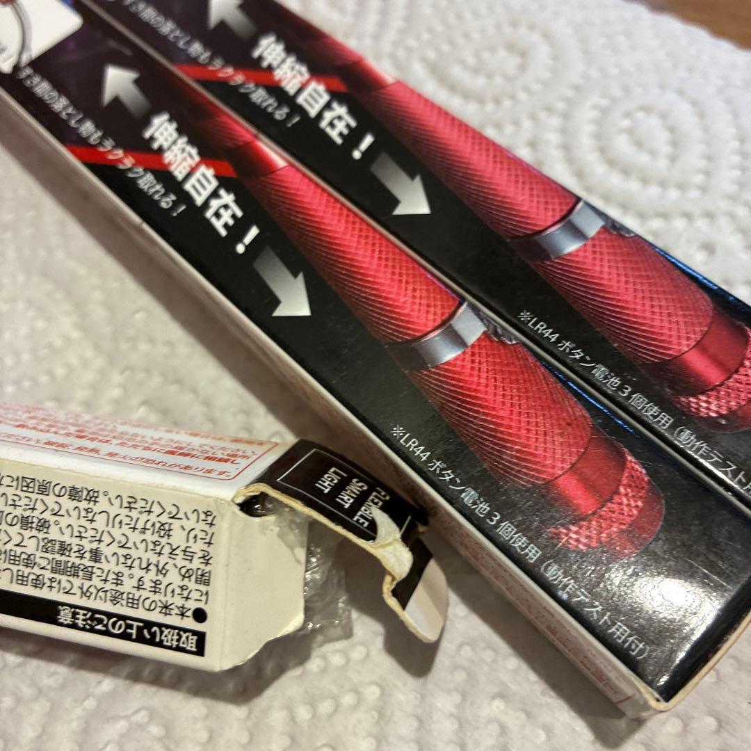 フレキシブルスマートライト ボタン電池付き　レッド　ブラック　4本セット