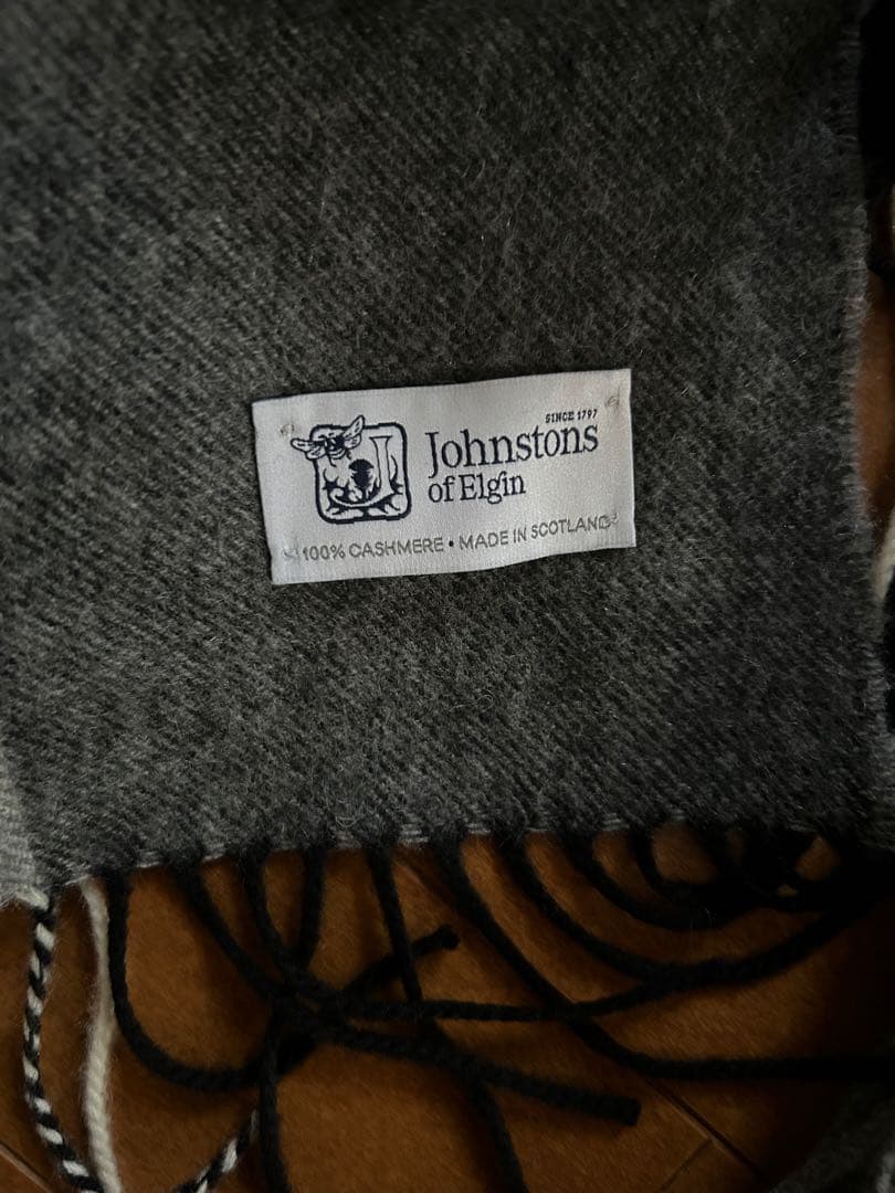 Johnstons of Elgin カシミヤ ストール大判チェック