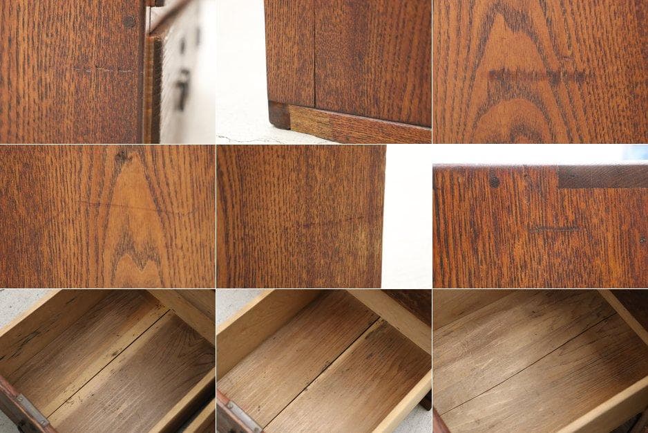 レトロ 無垢材 10杯 小引き出し 収納 抽斗 書類 小物入れ ヴィンテージ