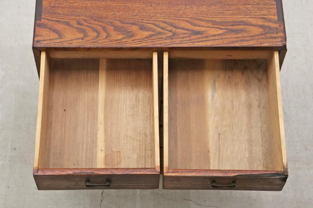 レトロ 無垢材 10杯 小引き出し 収納 抽斗 書類 小物入れ ヴィンテージ