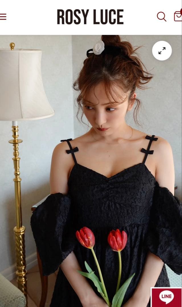 ワンピース Rosy luce CAMISOLE DRESS