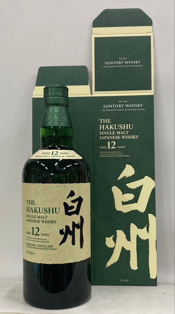 サントリーシングルモルト白州12年700ml カートン付きになります♪