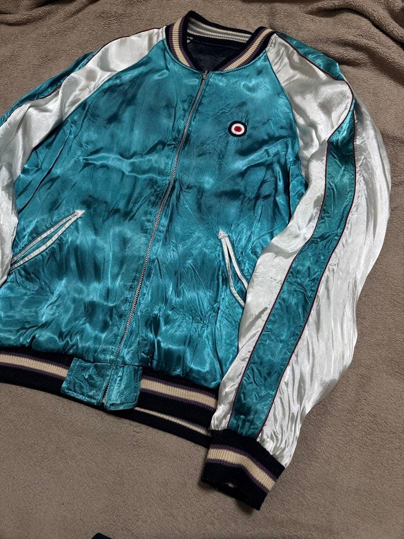 美品 ２面用 TK 龍 桜 日本限定 スカジャン vintage レーヨン