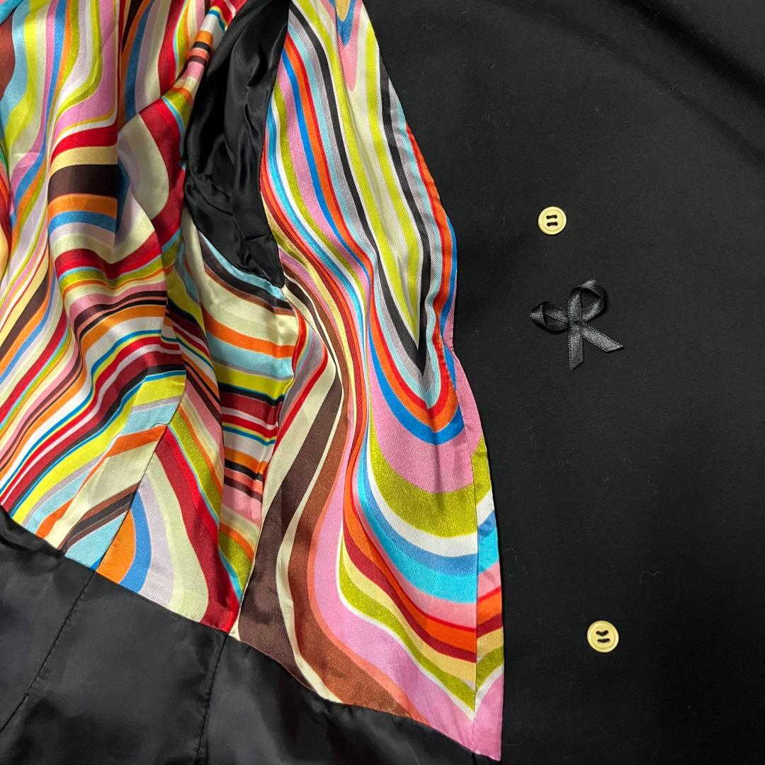 人気 マルチカラー【ポールスミス Paul Smith】美品トレンチコート XL