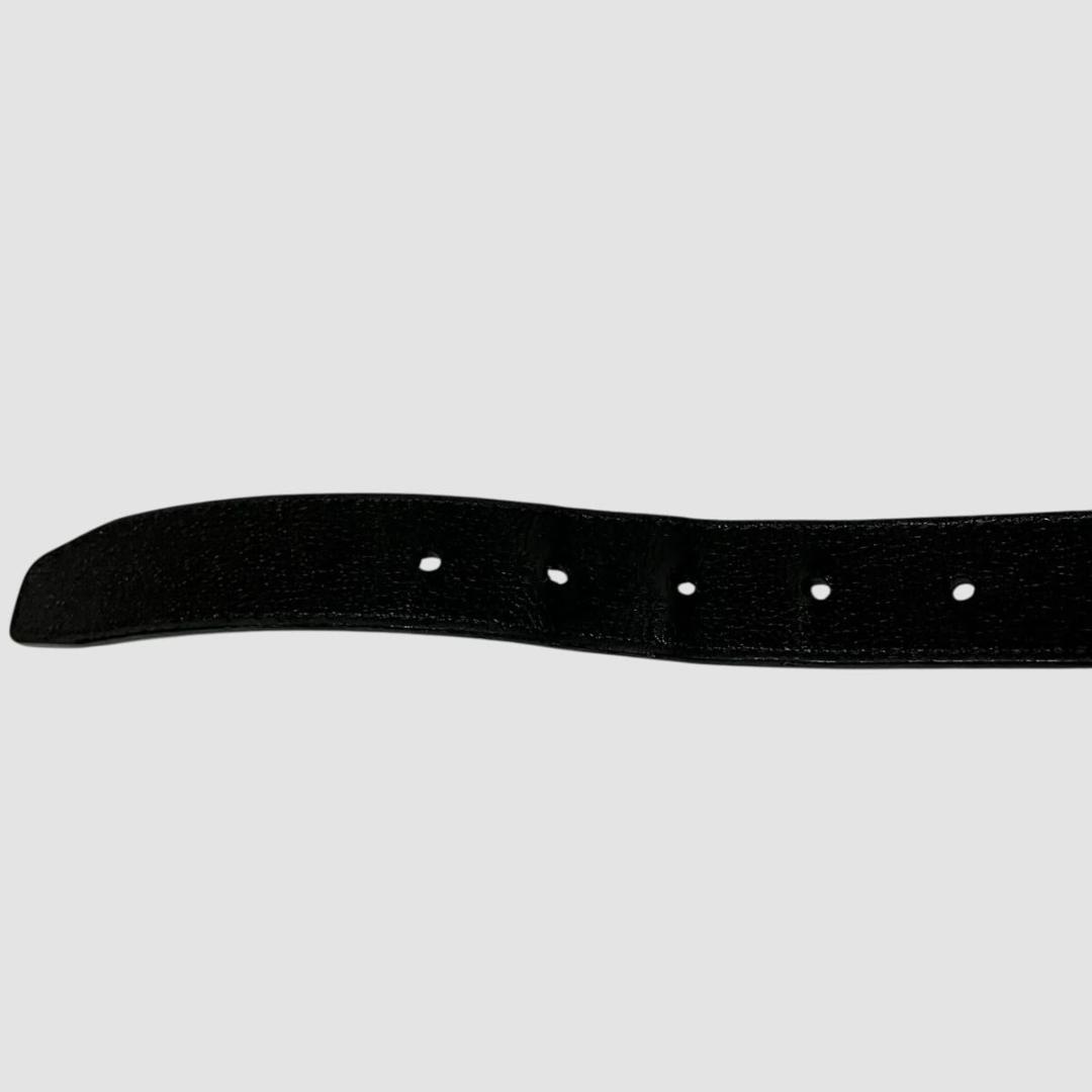 BVLGARI ブルガリ ロゴバックル　レザーベルト ブラック メンズ