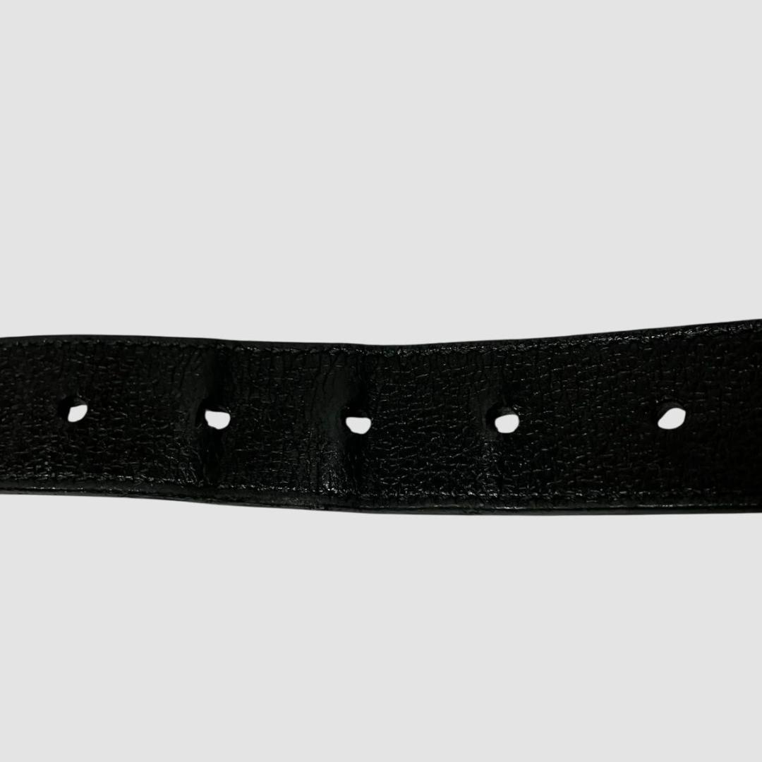 BVLGARI ブルガリ ロゴバックル　レザーベルト ブラック メンズ