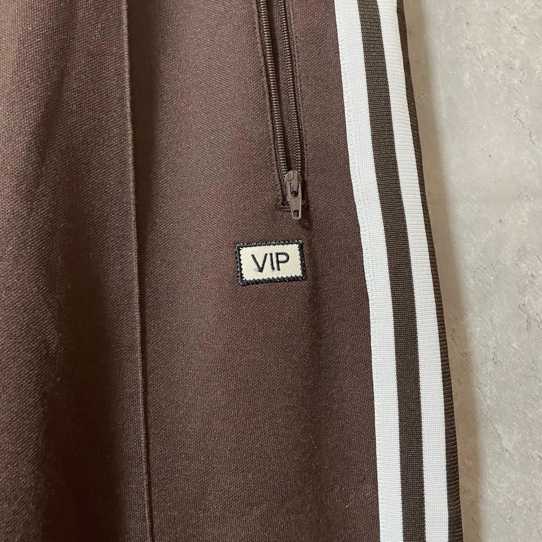 adidasアディダストラックパンツジャージ茶色ブラウン刺繍ロゴワイドフレア希少