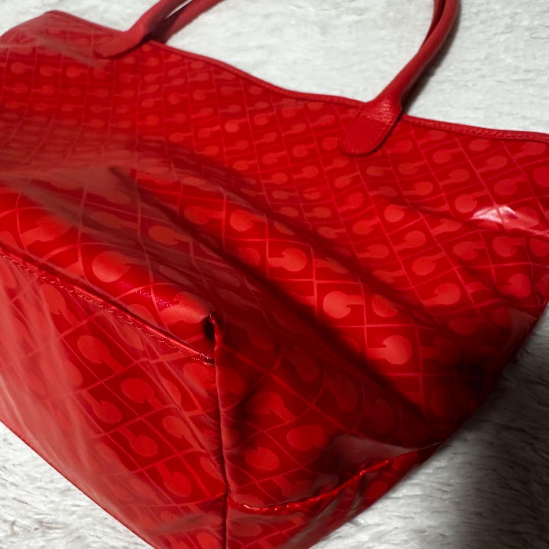 美品 GHERARDINI ソフティ　トートバッグ　総柄　大容量　A4可