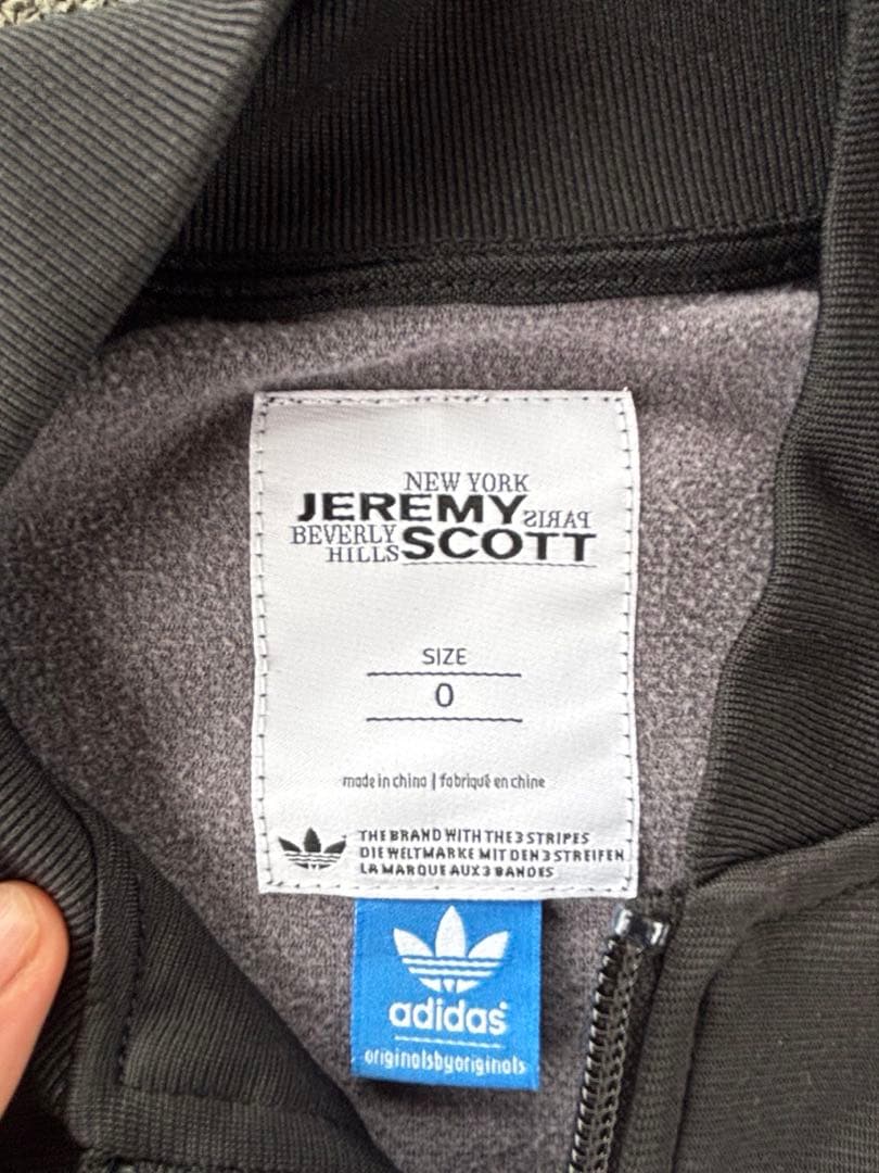 adidas Jeremy Scott ブラック トラックジャケット y2k