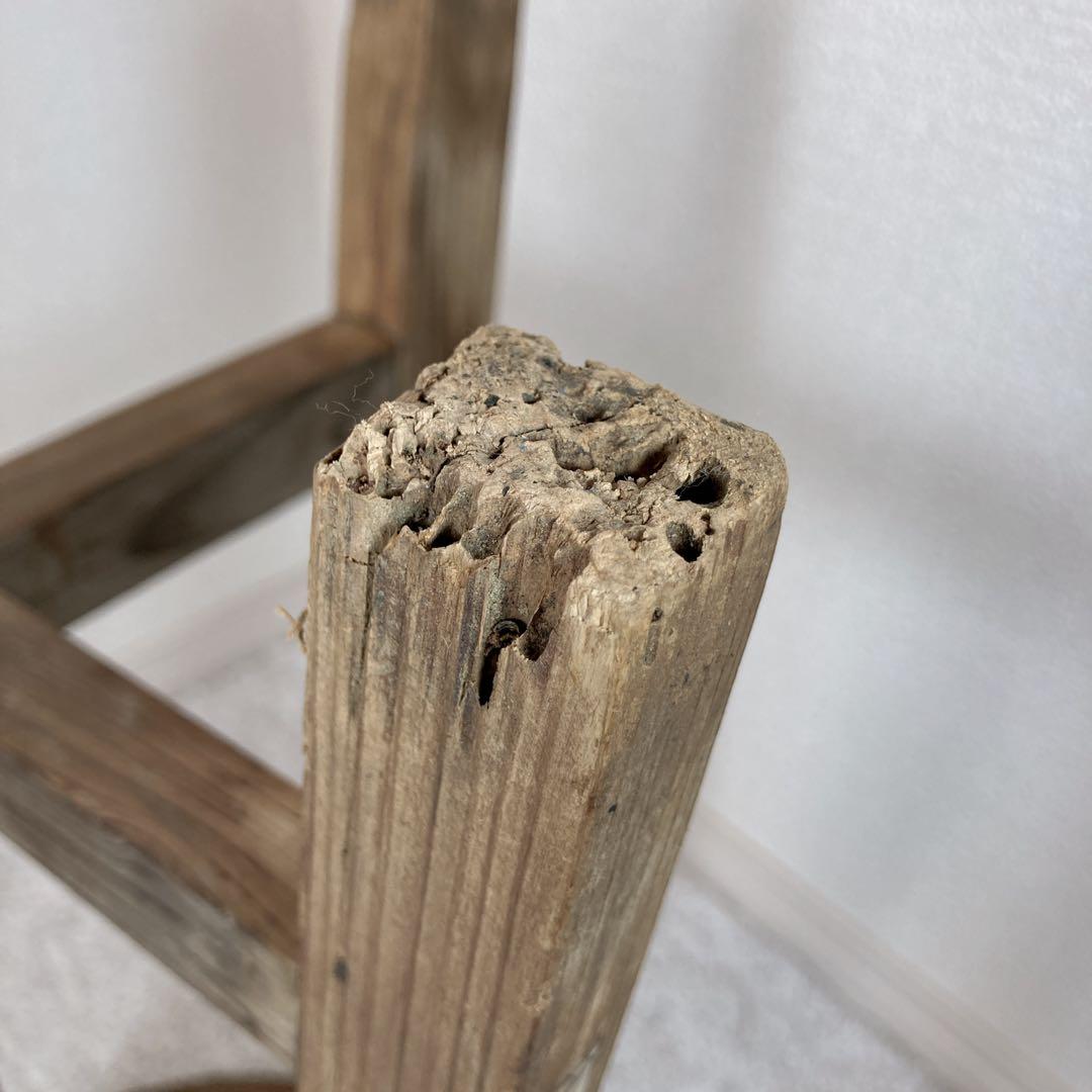 レトロ家具　丸椅子　木製スツール　古道具　古家具　昭和レトロ　飾台　アンティーク