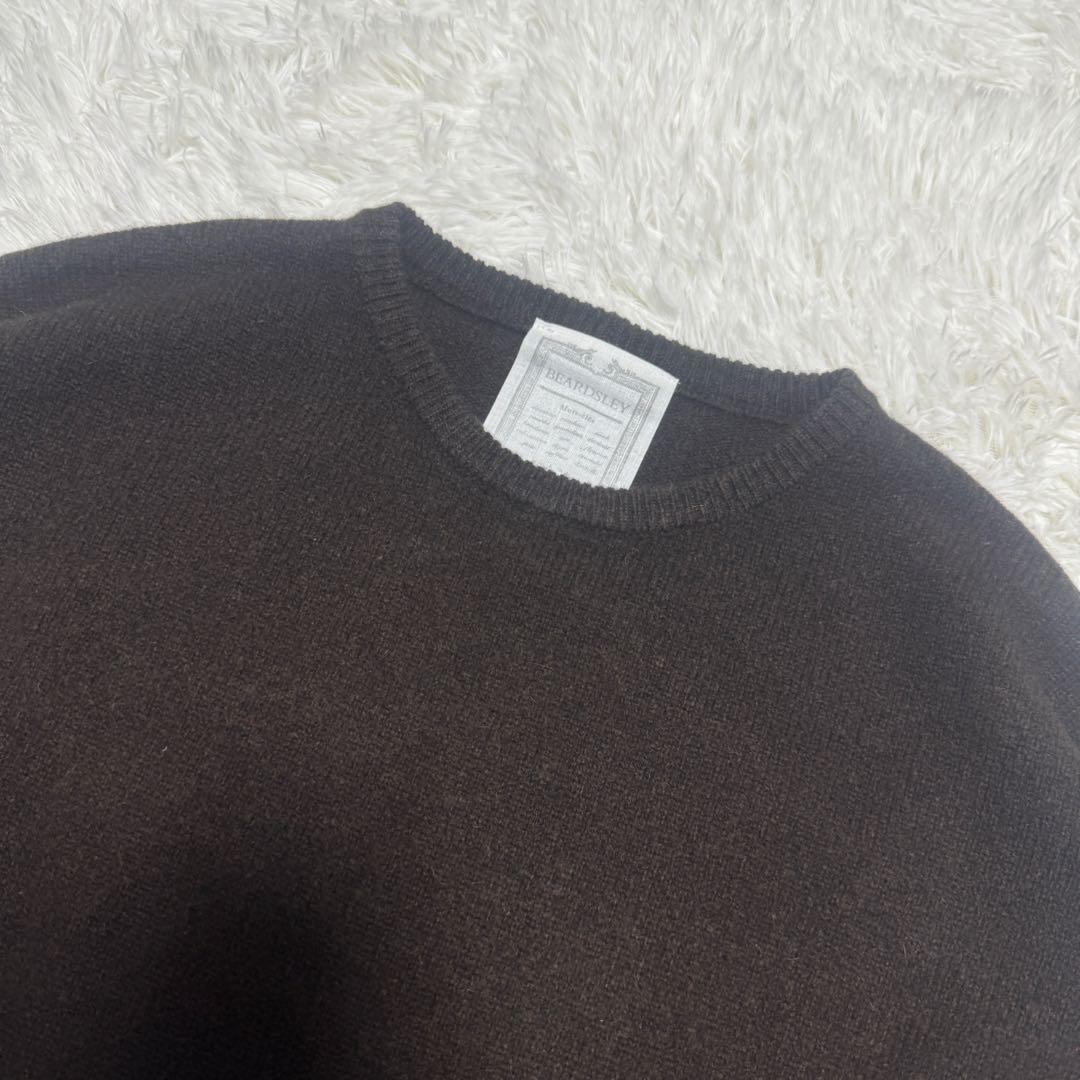 完売 新品 BEARDSLEY ヤク混ワイドニットプルオーバー 定価2.6