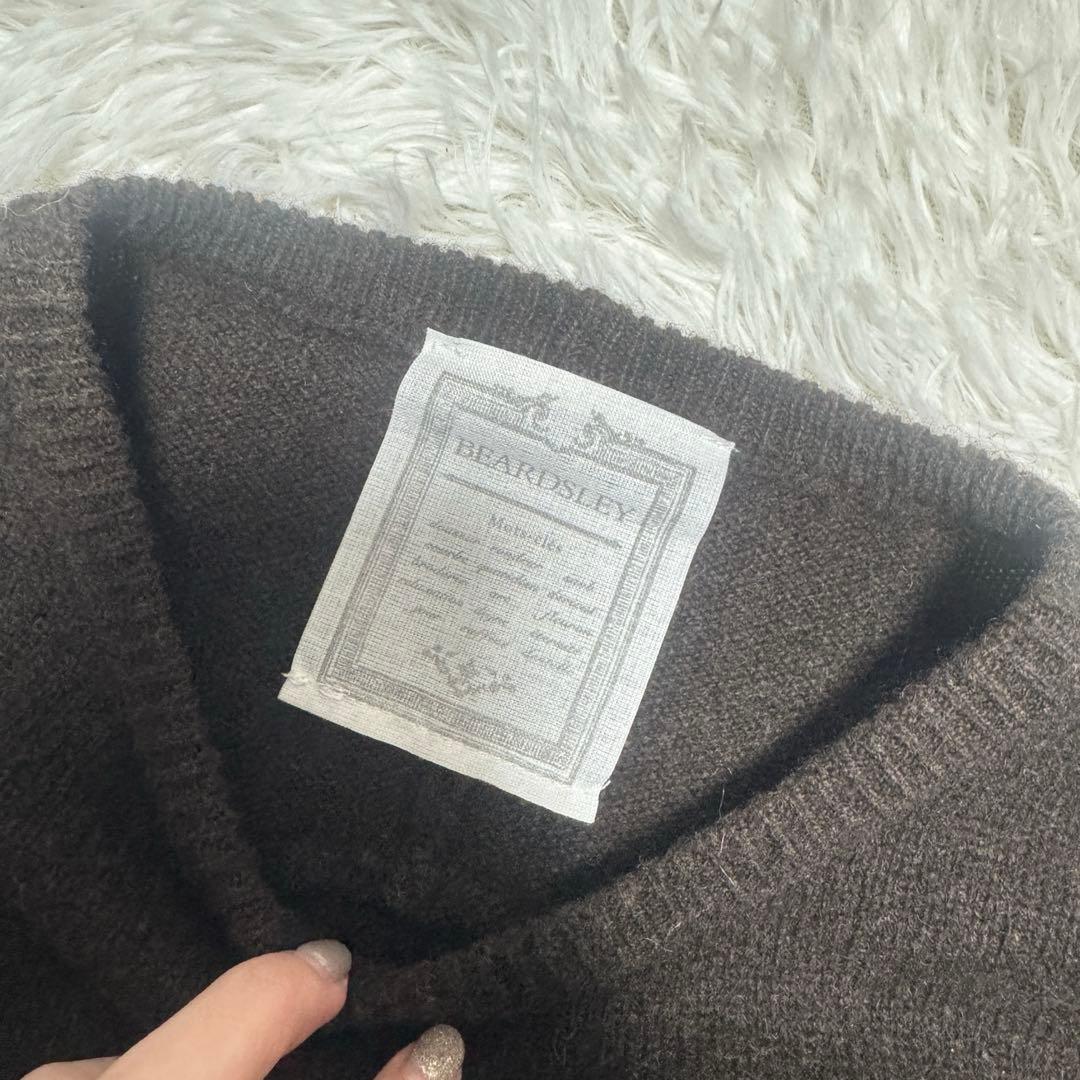 完売 新品 BEARDSLEY ヤク混ワイドニットプルオーバー 定価2.6