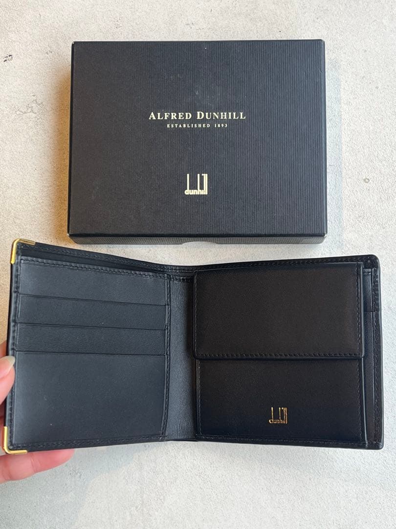 【新品未使用】Alfred Dunhill ブラック 二つ折り財布