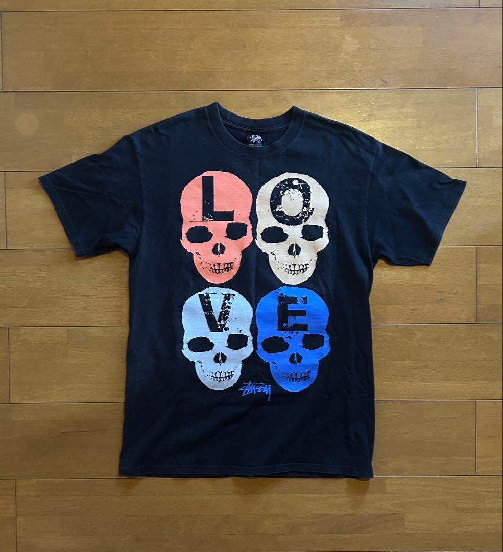 old stussy 90s 00s love hate バンドT スカル