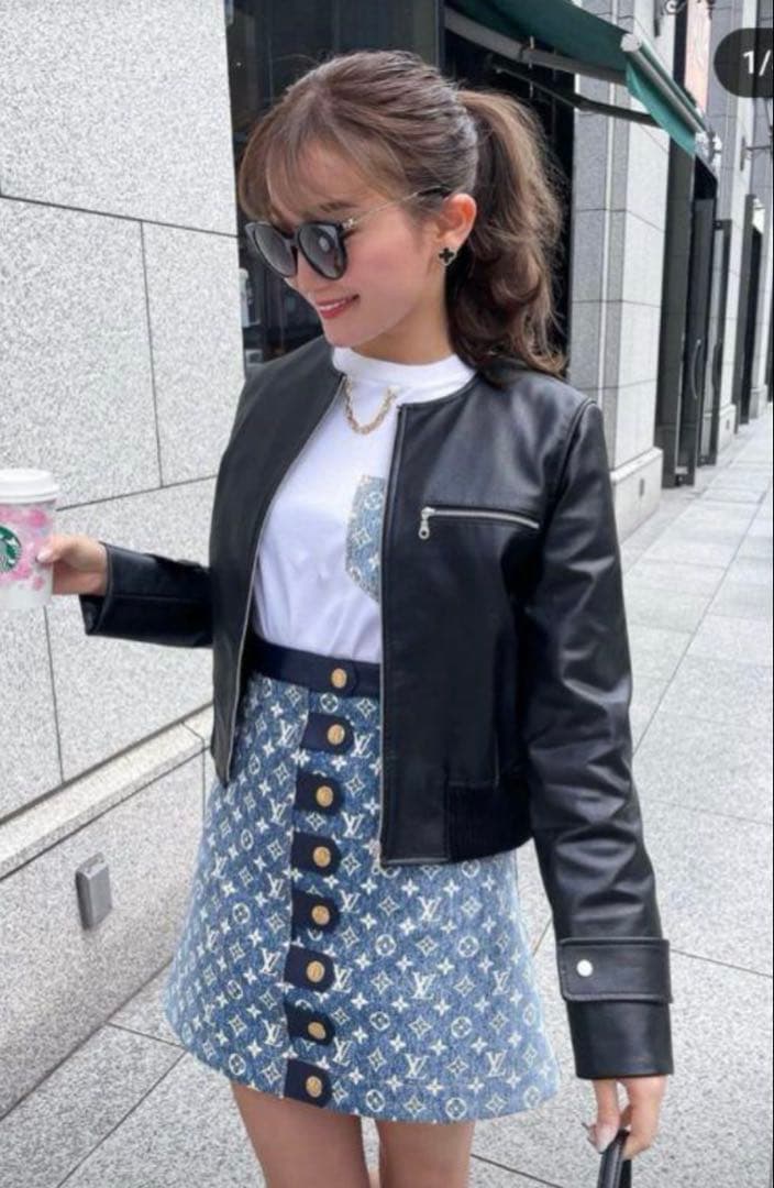 sheller シェリエ ノーカラーライダースジャケット