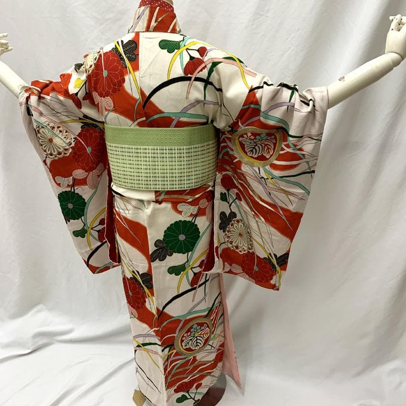 601aj63□ジュニア着物 アンティーク ハーフ成人式 卒業式 十三参り□良好