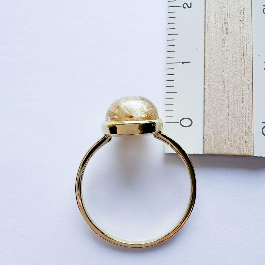 K18 ルチルクォーツ リング