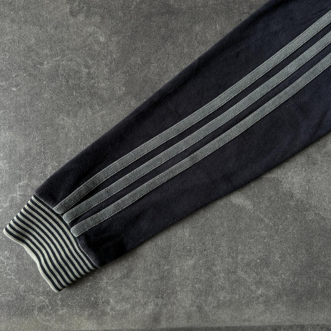 00s adidas ベロア トラックジャケット M ブラック レディースB47