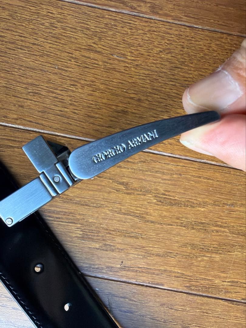 長ベルト GIORGIO ARMANI ロゴ 刻印 ベルト W107-117
