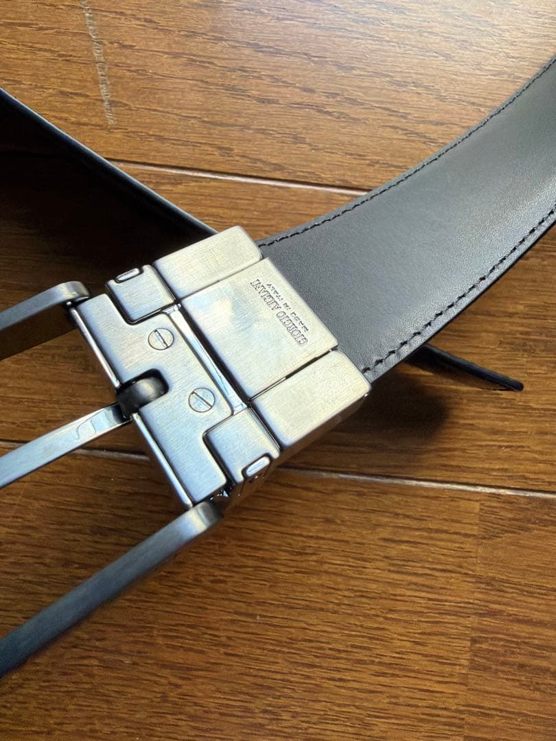 長ベルト GIORGIO ARMANI ロゴ 刻印 ベルト W107-117