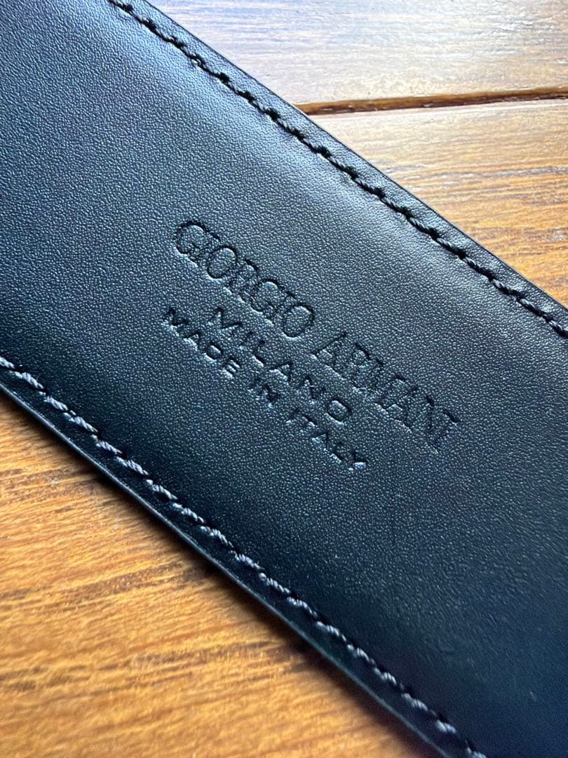 長ベルト GIORGIO ARMANI ロゴ 刻印 ベルト W107-117