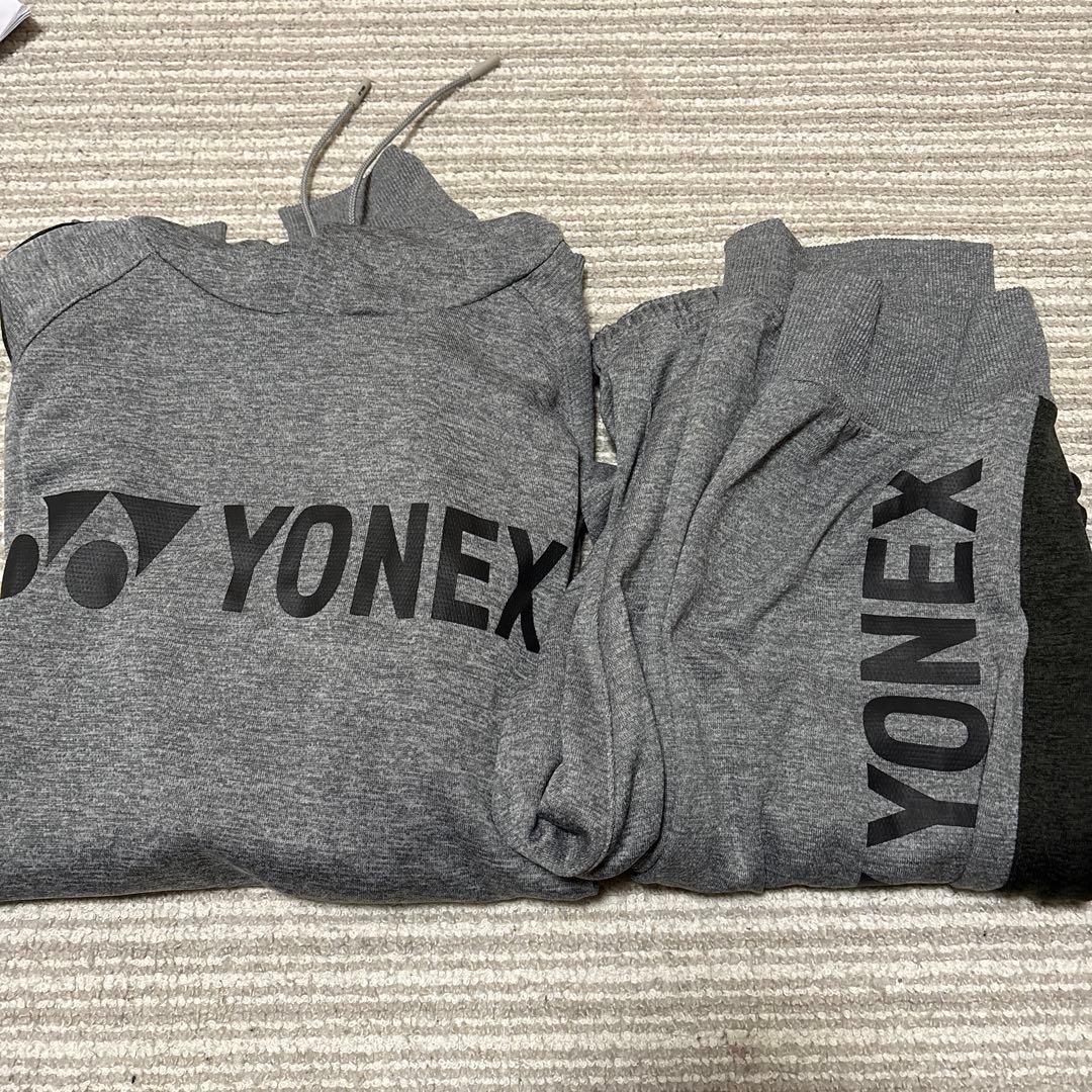 YONEX グレー スウェットパーカー上下セット