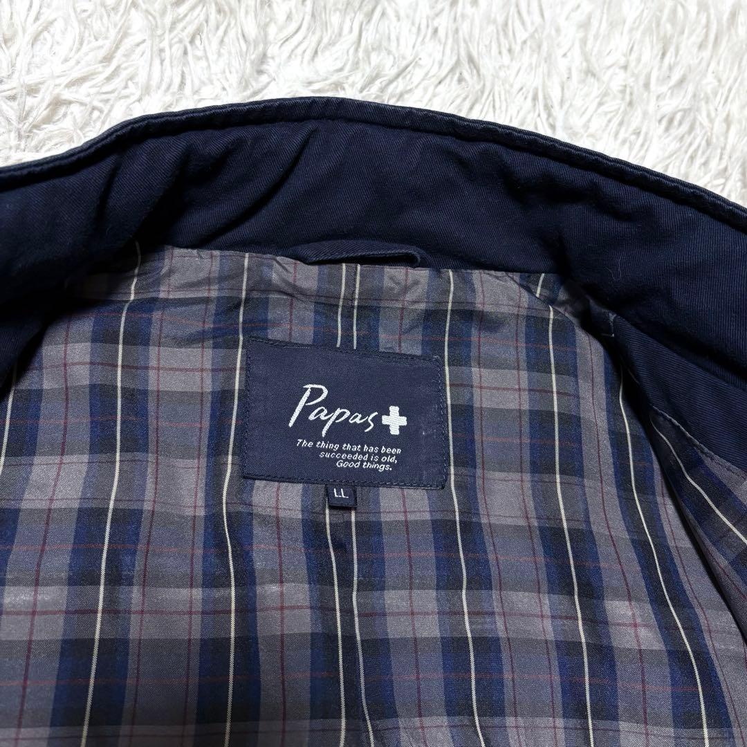 SSVW117 ✨PAPAS＋　パパスプラス　ブルゾン　ネイビー　チェック